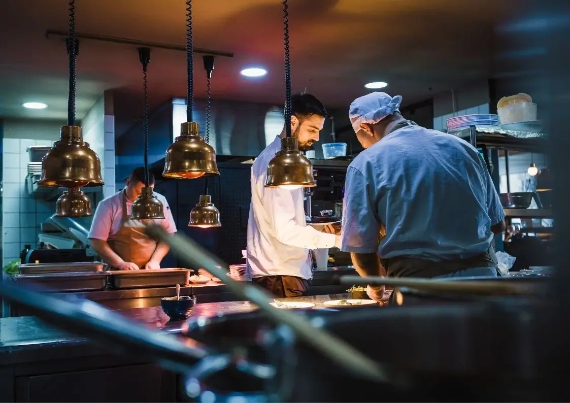 Photo of restaurant kitchen